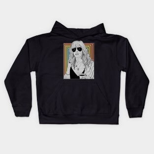 Stevie Nicks - retro Vintage Styled rainbow Kids Hoodie